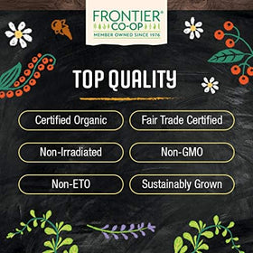 Frontier Co-op fair trade certificate on packaging