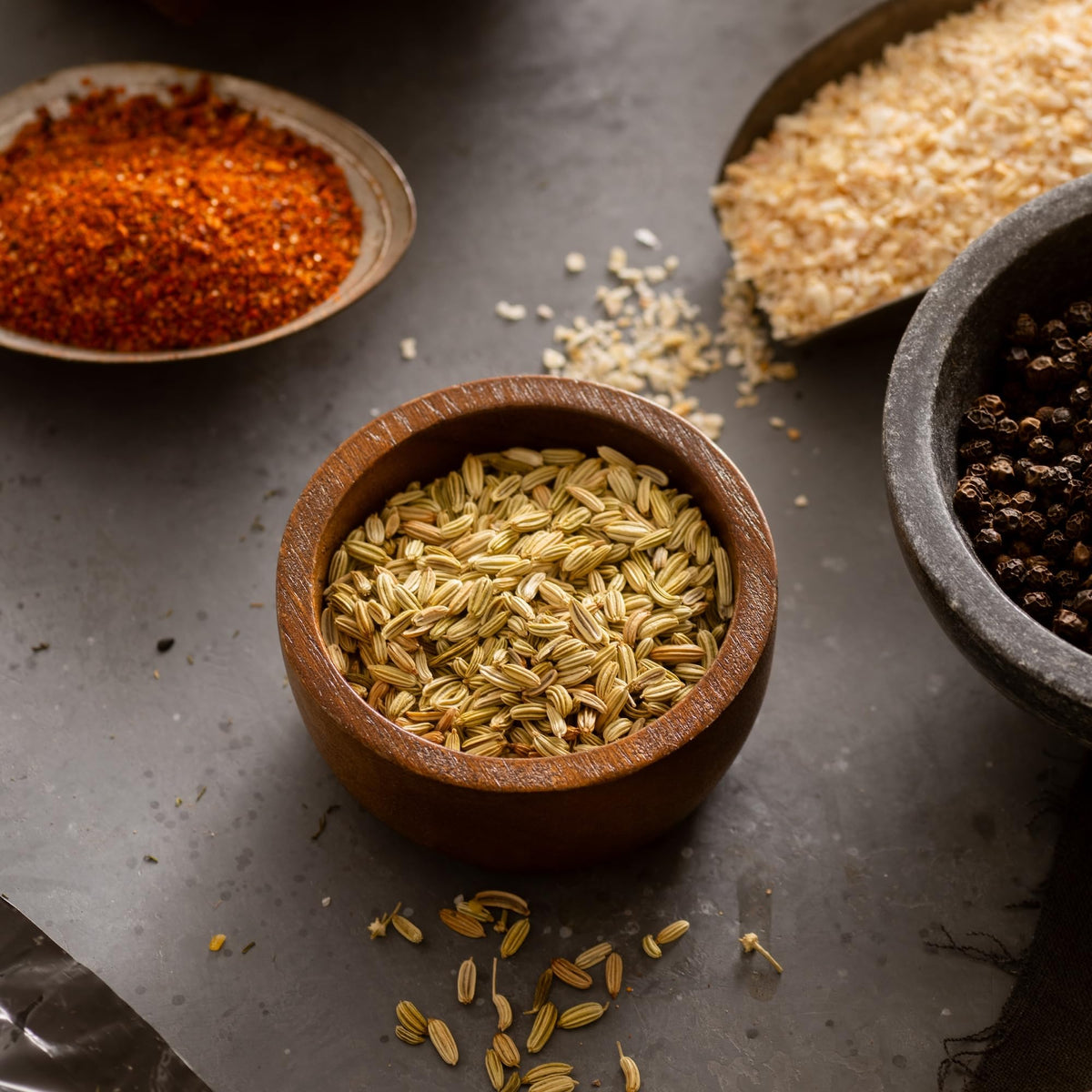 Frontier Co-op fennel seeds added to soups and vegetables for depth.