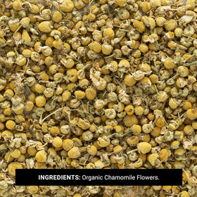 Frontier Co-op German chamomile flowers closeup of dried buds, ideal for soothing tea blends and DIY skincare