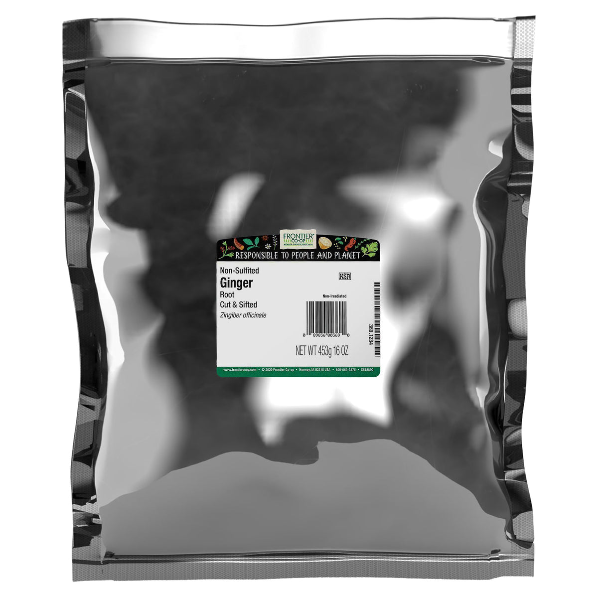 Frontier Co-op Ginger Root 1lb - Chopped Dried Ginger for Tea, Cooking & Supplements