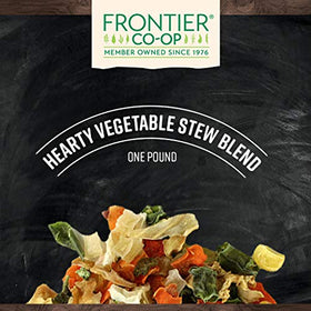 Frontier Co-op Hearty Vegetable Stew Blend ingredients close-up for versatile meal prepping.