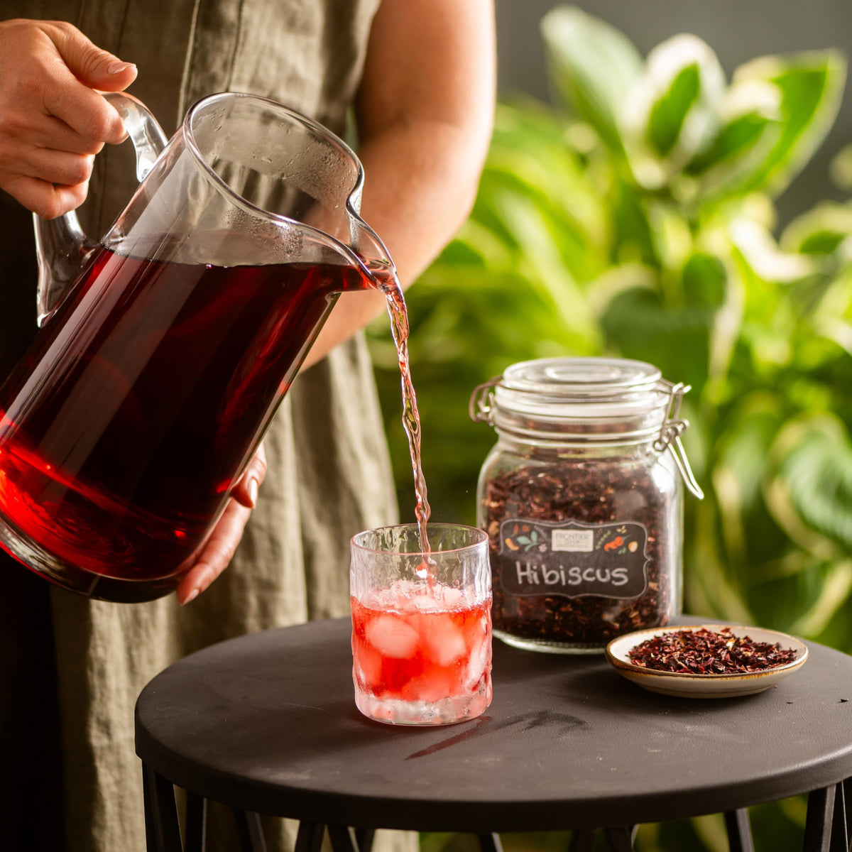 Frontier Co-op hibiscus flowers organic and kosher certified for pure ingredients.