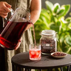 Frontier Co-op hibiscus flowers organic and kosher certified for pure ingredients.