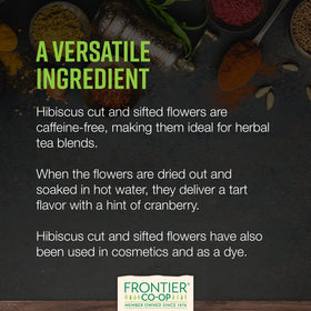 Frontier Co-op hibiscus sourced from Burkina Faso and Egypt