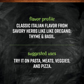 Frontier Co-op Italian seasoning on pasta highlighting savory aromatic notes.