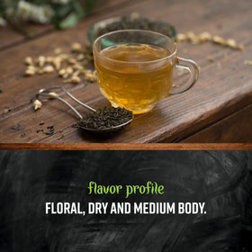 Frontier Co-op Jasmine Green Tea with kosher certification for trusted sourcing.