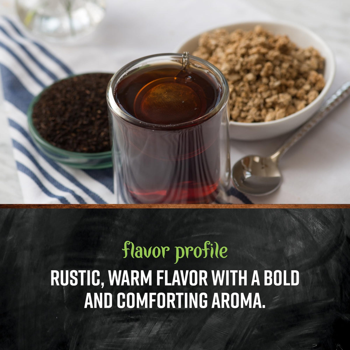 Frontier Co-op kosher certified tea packaging showing trusted quality