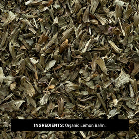 Frontier Co-op lemon balm leaf for steeping enhances refreshing beverages.