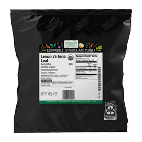 Frontier Co-op Lemon Verbena leaf cut and sifted bulk bag for cafe use.