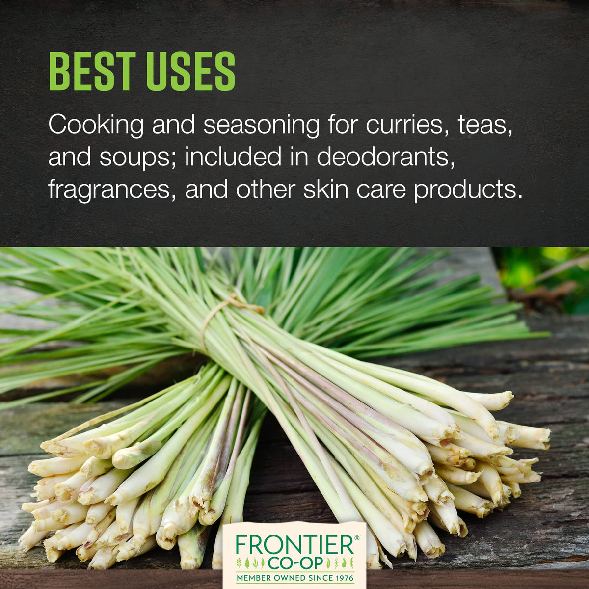 Frontier Co-op lemongrass bulk in jar ideal for curries.