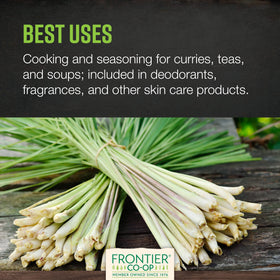 Frontier Co-op lemongrass bulk in jar ideal for curries.