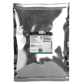 Frontier Co-op organic lemongrass cut and sifted in bulk bag for tea and seasonings.