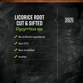 Frontier Co-op licorice root aroma with sassafras-like notes.