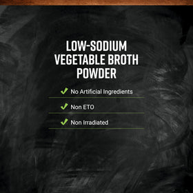 Low-sodium Frontier Co-op vegetable broth powder with real ingredients