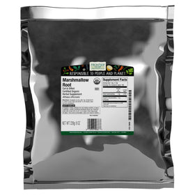 Frontier Co-op Marshmallow Root cut and sifted pack texture for herbal brews.