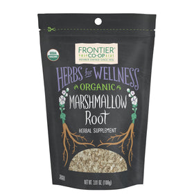 Frontier Co-op Marshmallow Root cut and sifted packaging ideal for teas and syrups.