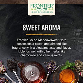 Frontier Co-op Meadowsweet kosher-certified label signaling purity for home blends.