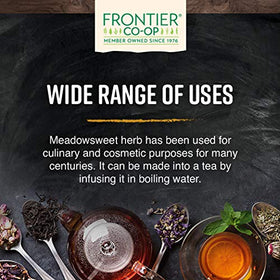 Frontier Co-op Meadowsweet bulk bag ready for kitchen flavoring syrups and jams.