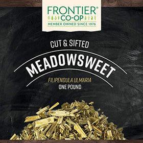 Frontier Co-op Meadowsweet tea brew close-up highlighting fragrant sweetness and aroma.
