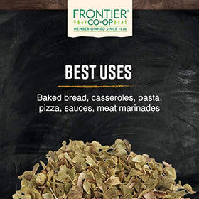 Frontier Co-op Mexican oregano leaf pizza-sauce dish demonstrates versatile culinary use