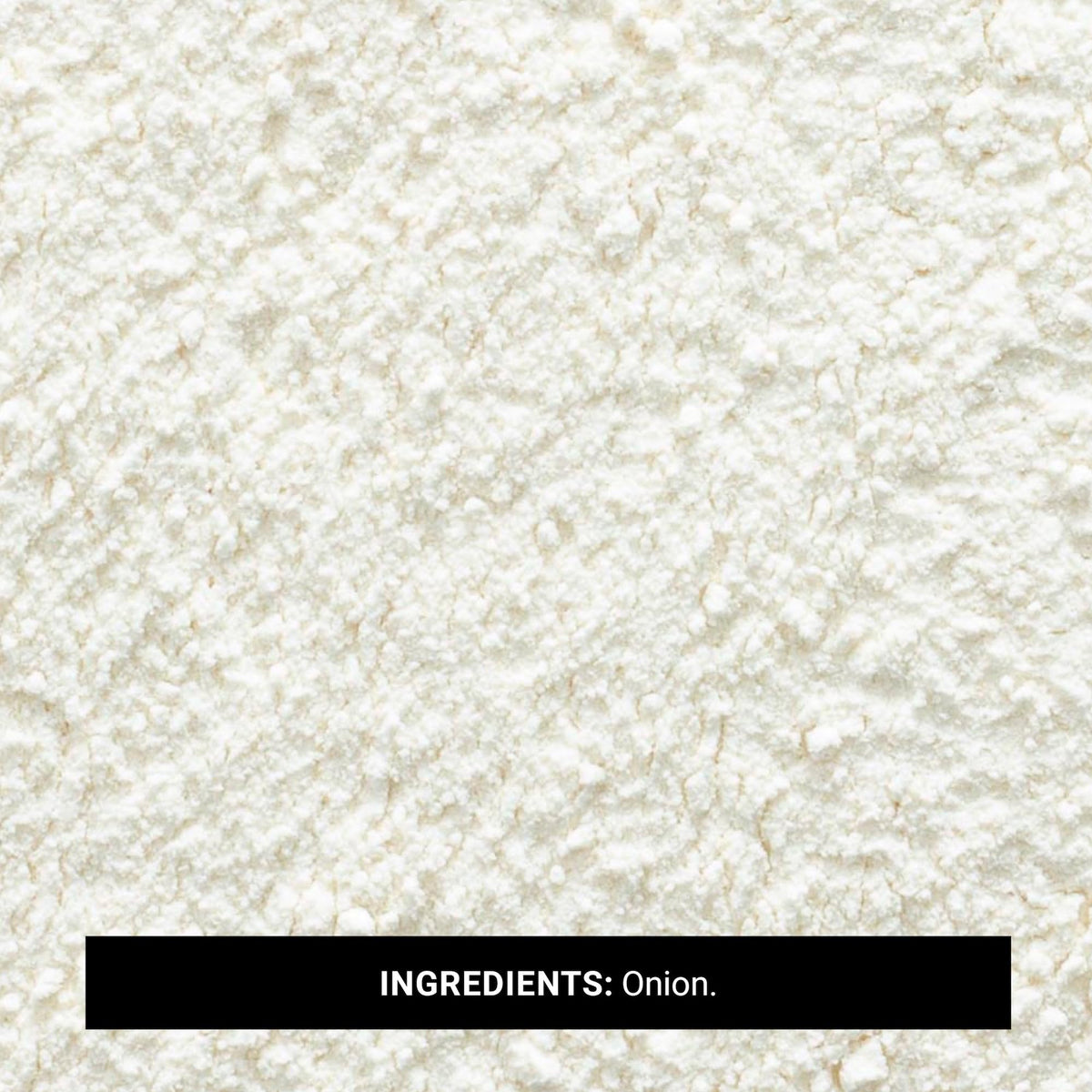 Frontier Co-op onion powder jar closeup showing fine texture for cooking.