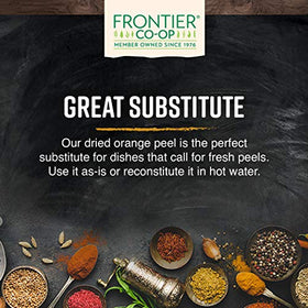 Frontier Co-op orange peel white rind removed for brighter garnish and flavor