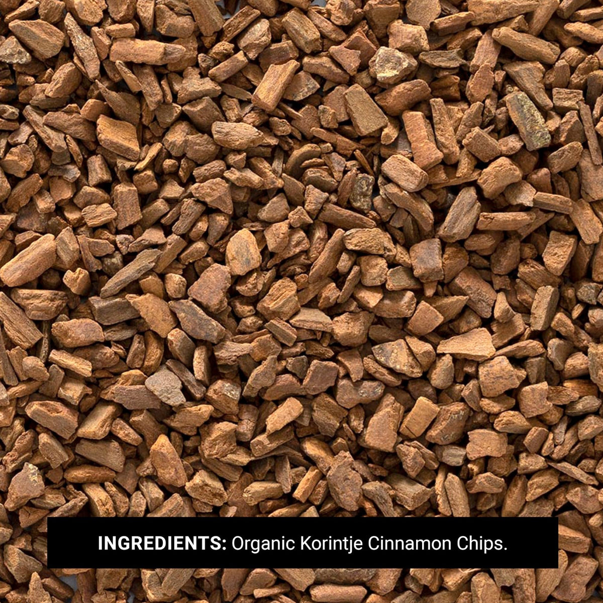 Frontier Co-op Organic Cinnamon Chips kosher-certified label on Indonesian bark.