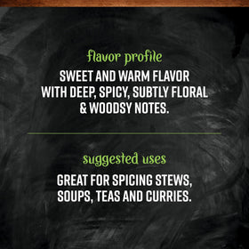 Frontier Co-op Cinnamon Chips packaged jar on spice shelf for baking.