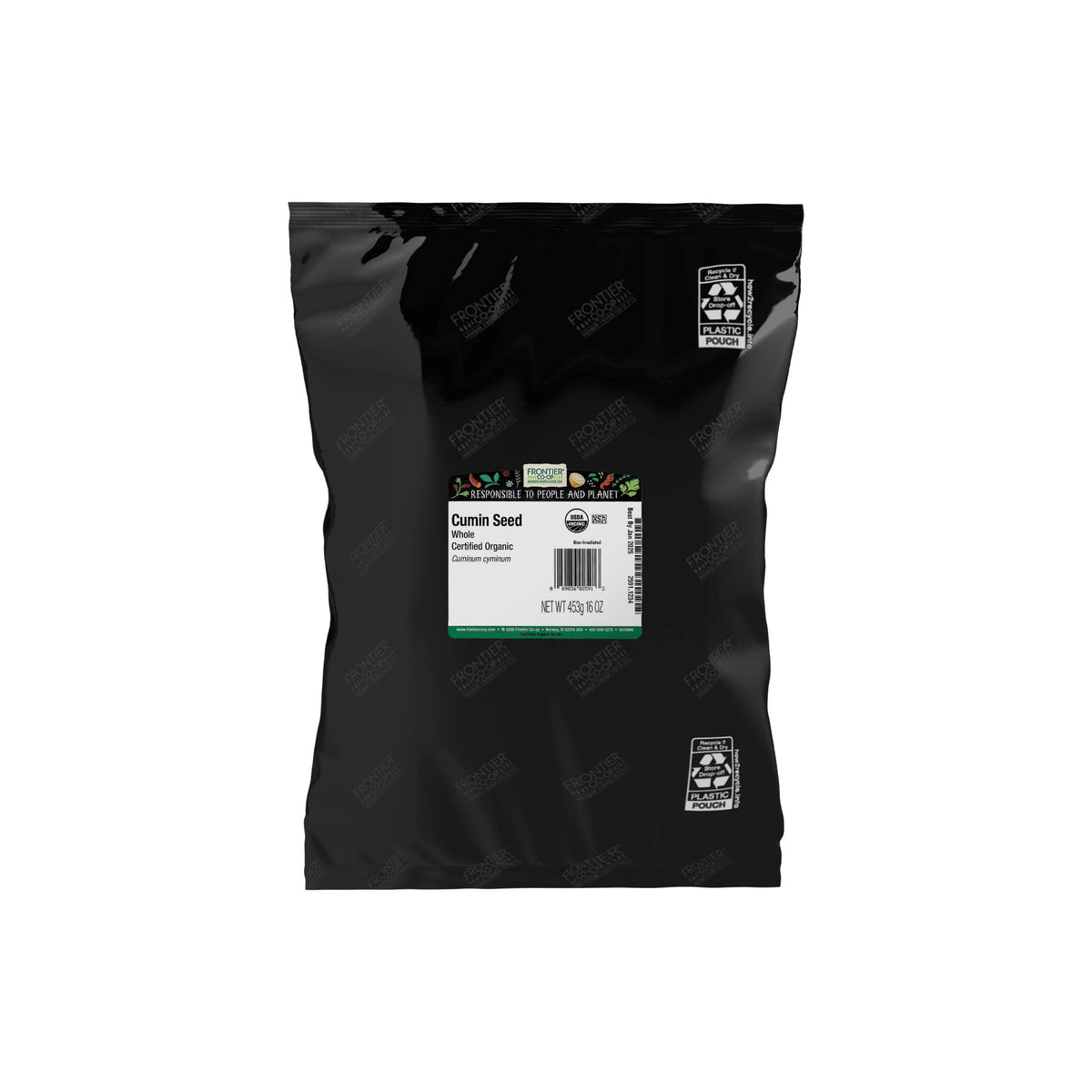 Frontier Co-op Organic Cumin Seed, whole bulk pack for versatile cooking.