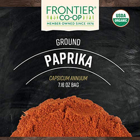 Frontier Co-op Organic Ground Paprika bag seal-closed for easy storage