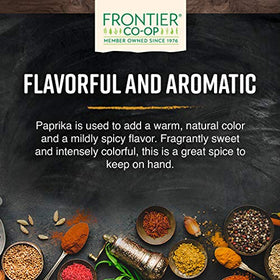 Rich red Frontier Co-op Organic Ground Paprika color enhances sauces