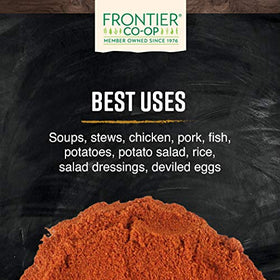 Frontier Co-op Organic Ground Paprika ready-to-use spice on kitchen counter