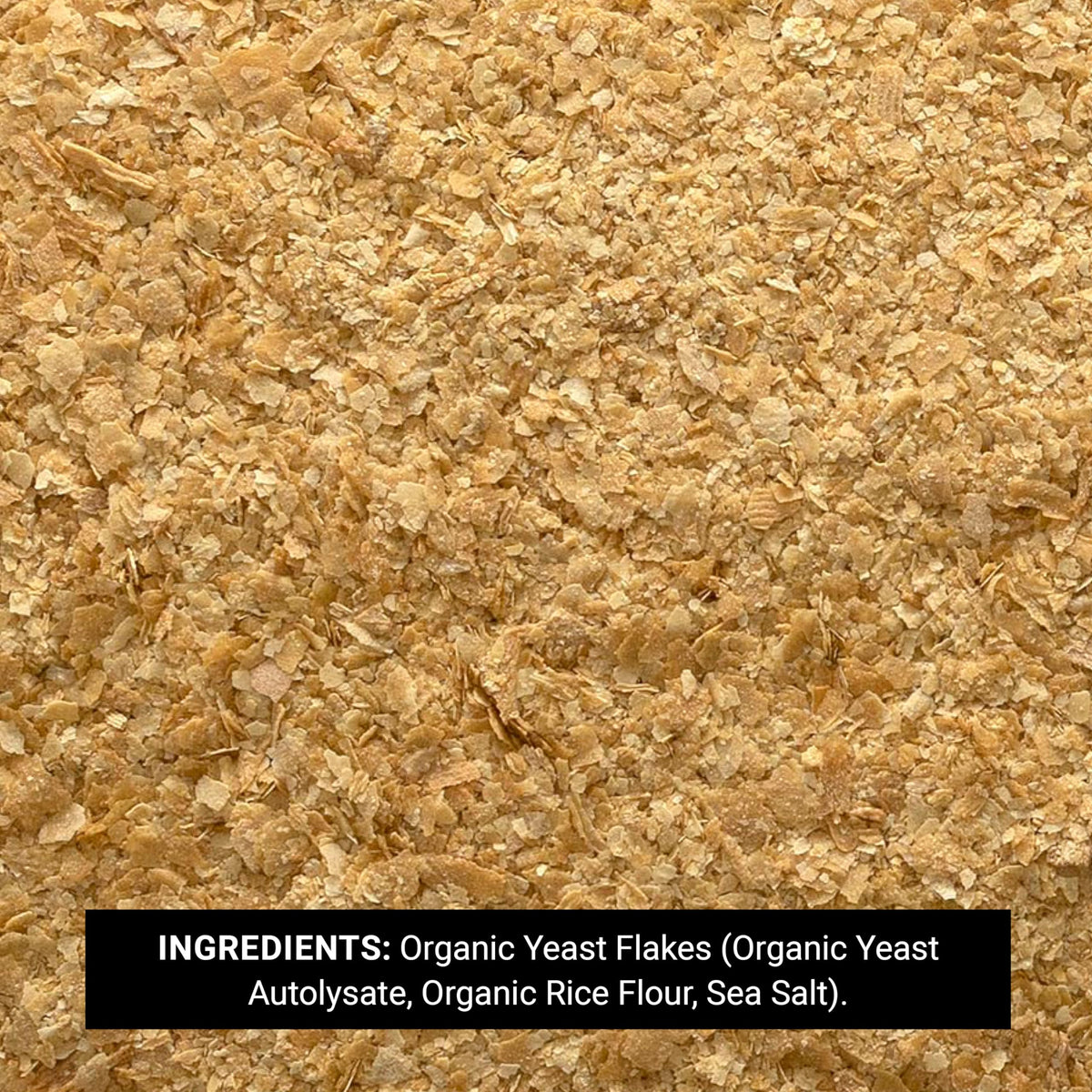 Closeup of Frontier Co-op Organic Nutritional Yeast Flakes showing nutty aroma
