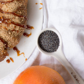 Frontier Co-op Organic Poppy Seeds sprinkled on muffins for crunch and flavor