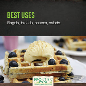 Frontier Co-op Organic Poppy Seeds whisked into salads and dressings for texture