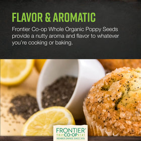 Frontier Co-op Organic Poppy Seeds provide fiber and minerals for meals