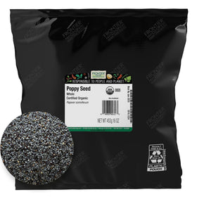 Frontier Co-op Organic Poppy Seeds packaging for pantry-friendly baking
