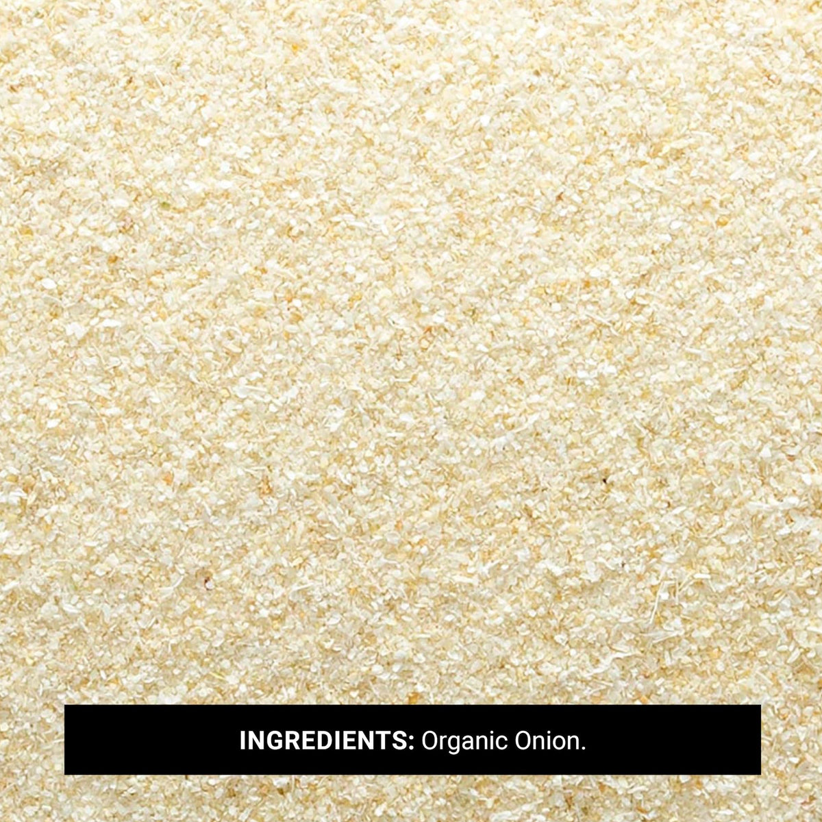 Close-up texture of Frontier Co-op Onion Granules for even distribution