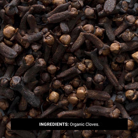 Frontier Co-op Organic Whole Cloves in spice rack ideal for pantry storage.