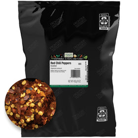 Frontier Co-op red chili flakes bulk bag delivering robust heat and vibrant color