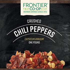 Frontier Co-op red chili flakes on pizza for a spicy, flavorful crust