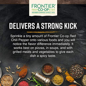 Frontier Co-op red chili flakes stirred into soup for warmth and depth