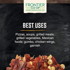 Frontier Co-op red chili flakes in a spice rack for everyday cooking