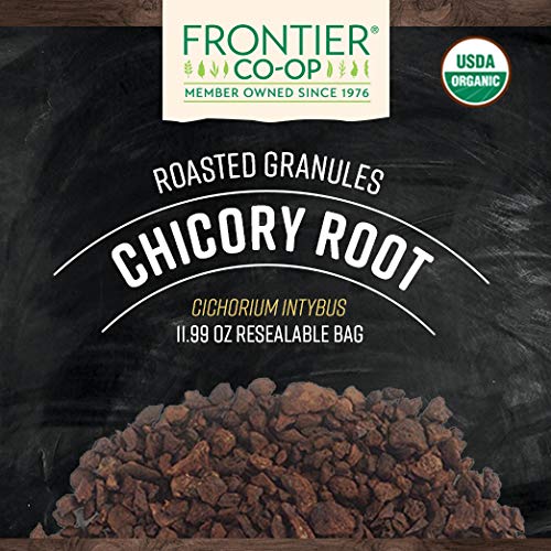 Roasted chicory root granules yield robust caramel-nut aroma.