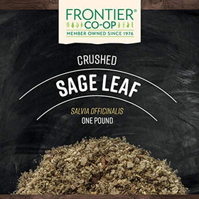 Frontier Co-op Sage Leaf Crushed aroma adds minty depth to sauces and stews.