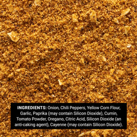 Frontier Co-op Salt-Free Taco Seasoning used as a meat rub for fajitas and burritos.
