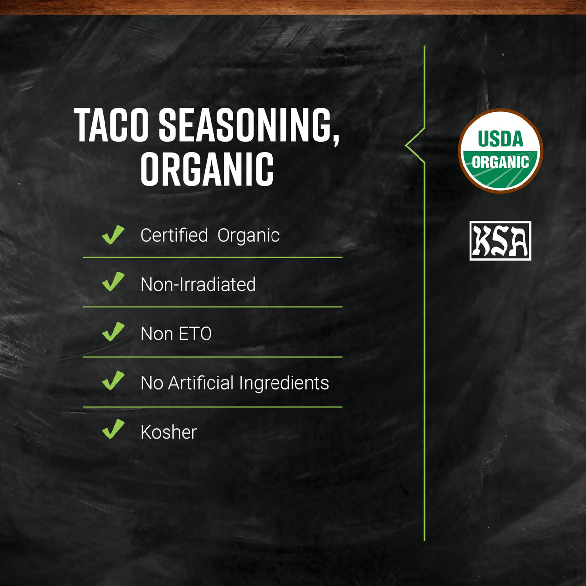 Close-up of Frontier Co-op taco seasoning spices for rich aroma.