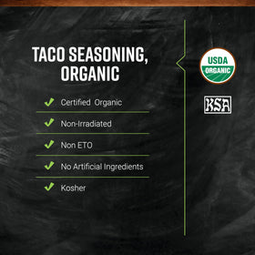 Close-up of Frontier Co-op taco seasoning spices for rich aroma.