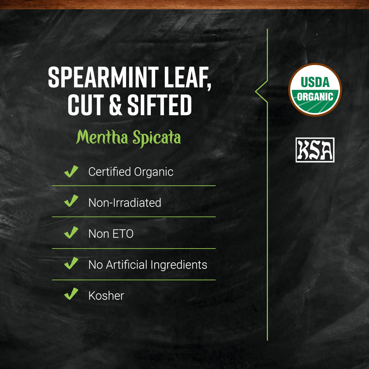 Frontier Co-op spearmint leaf enhances sauces and fruit dishes.
