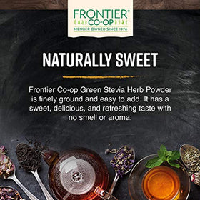 Frontier Co-op Stevia Powder used in baking for natural sweetness.
